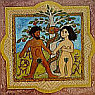 Adam and Eve on the coffered ceiling